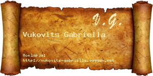 Vukovits Gabriella névjegykártya
